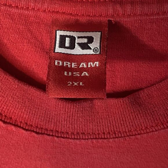 VTG Scarface Get Every Dollar Dream USA T Shirt 2XL Red Tony Montana Flawed - Picture 3 of 7